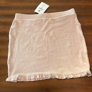 NWT Alter’d State light pink velvet mini skirt